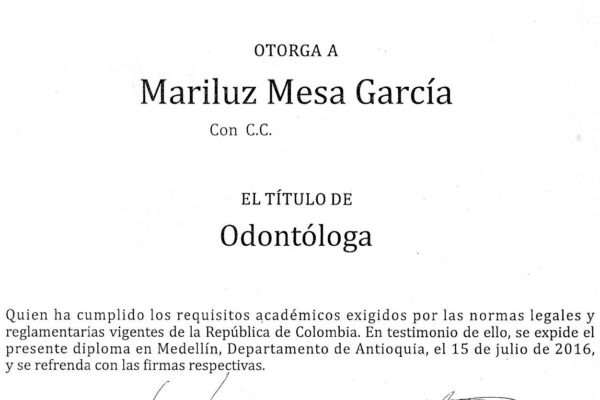 odontologa